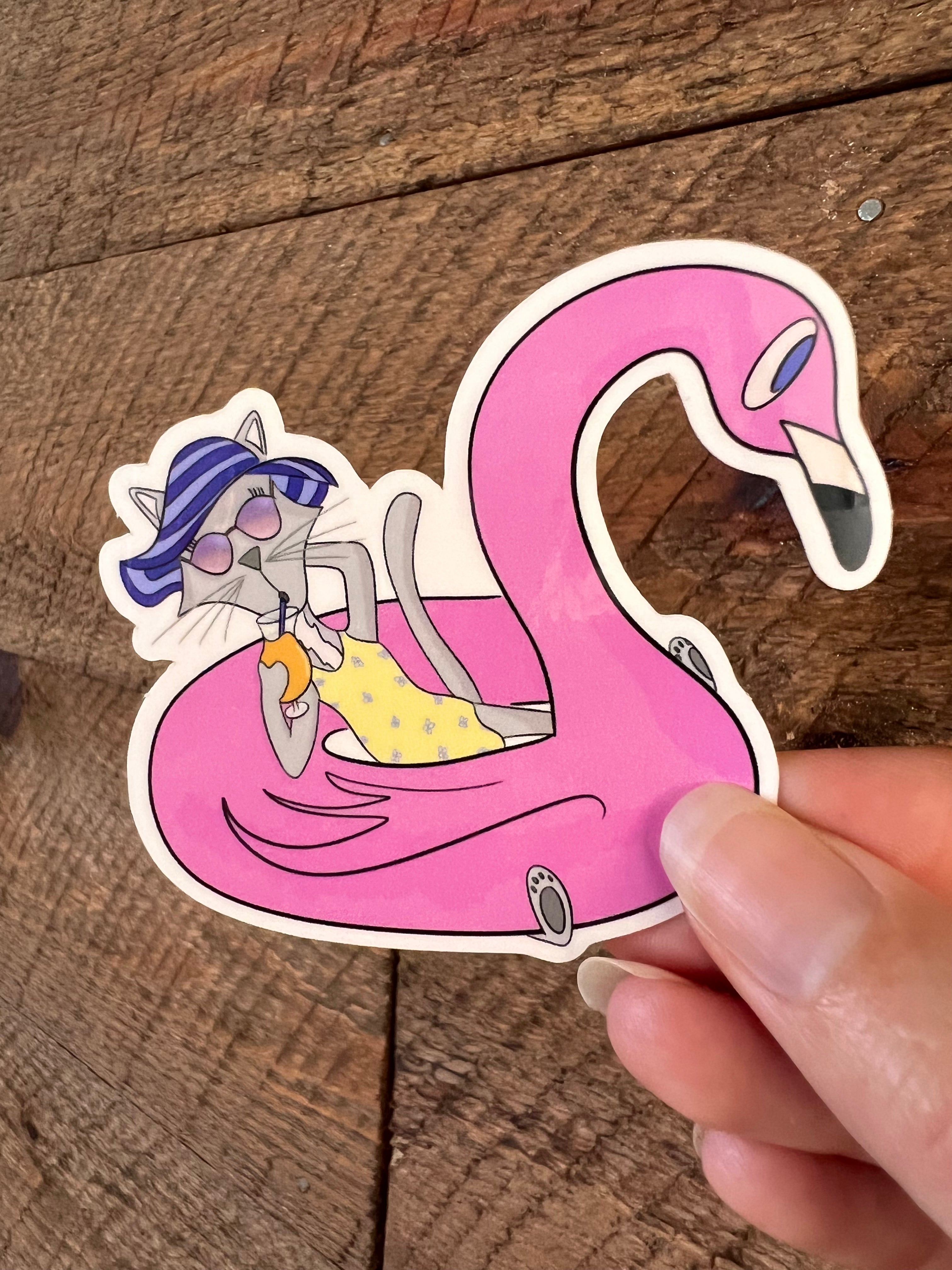 Lazy Cat Sticker for Water bottle and Laptop